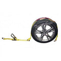2 in. x 10 ft. Car Tie Downs with J Hooks & Ratchet Buckle, Yellow - 2 Piece W481468