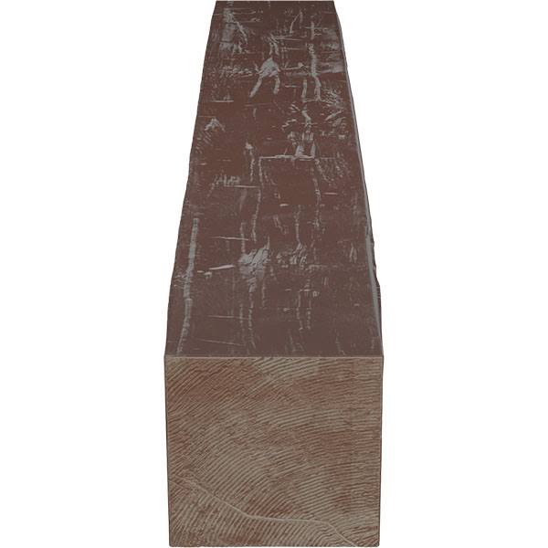 Aged Pecan Hand Hewn Faux Wood Fireplace Mantel W2995
