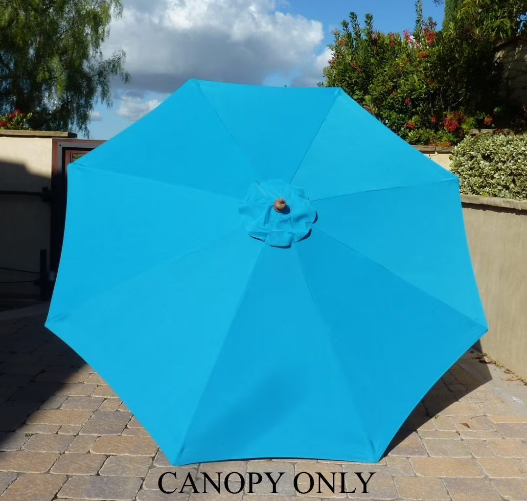 Teal 9ft Umbrella Replacement Canopy 8 Ribs T2028