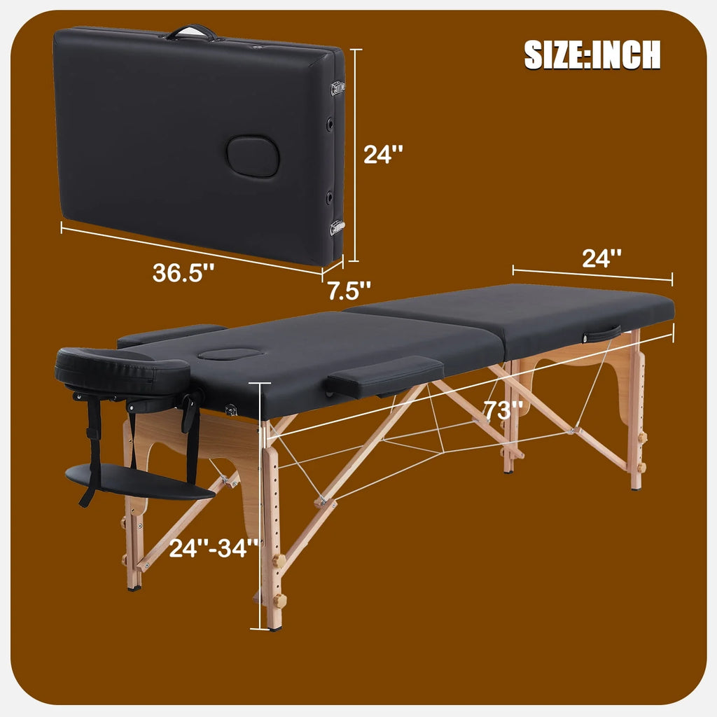 84 inch Adjustable Portable Massage Table W7089