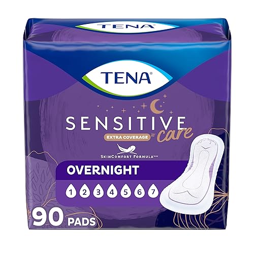 Incontinence Pads, Overnight Absorbency, Extra Coverage - 135 Count Y170459