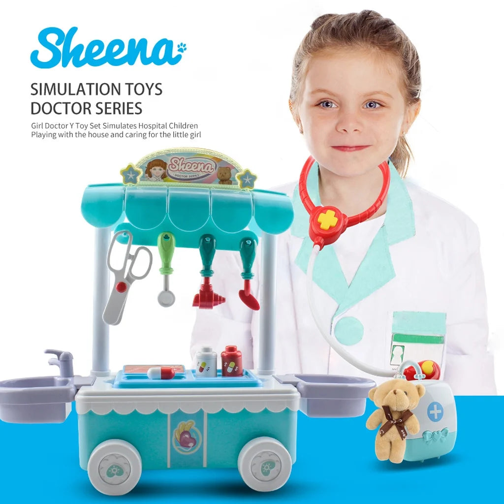 Doctor Kit Surgical Car with Music Kids Play House Educational Role Play Toy T581803