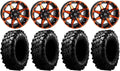 14 Wheels Orange/Black 32 Tires 4x156 Bolt Pattern 12mmx1.25 Lug Kit S389