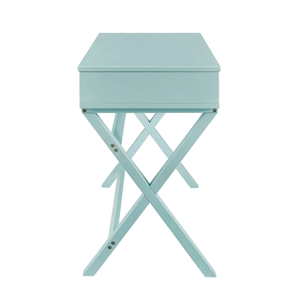 Turquoise Blue Wood Lift Top Desk U502