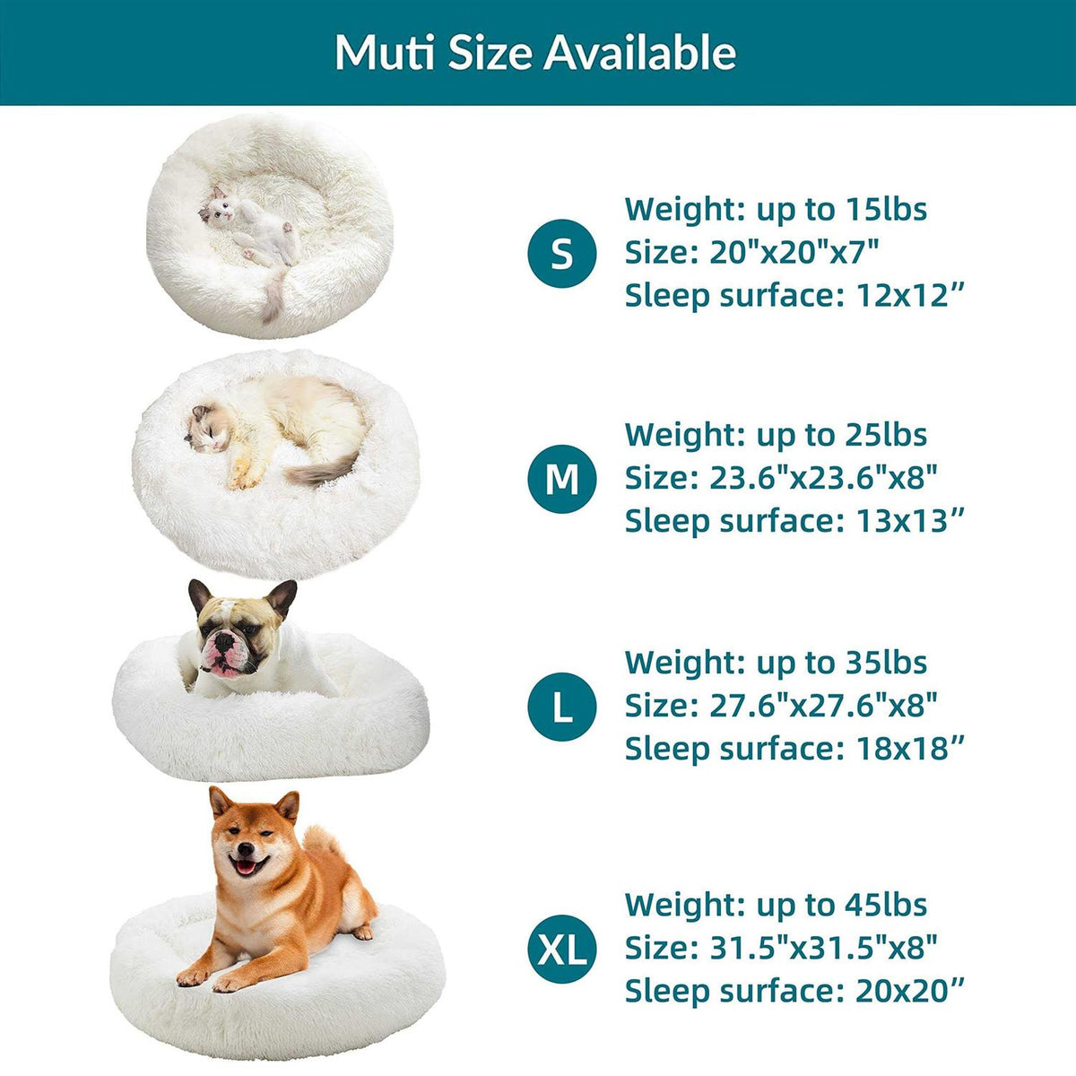 Washable Soft Plush Pet Bed V915288