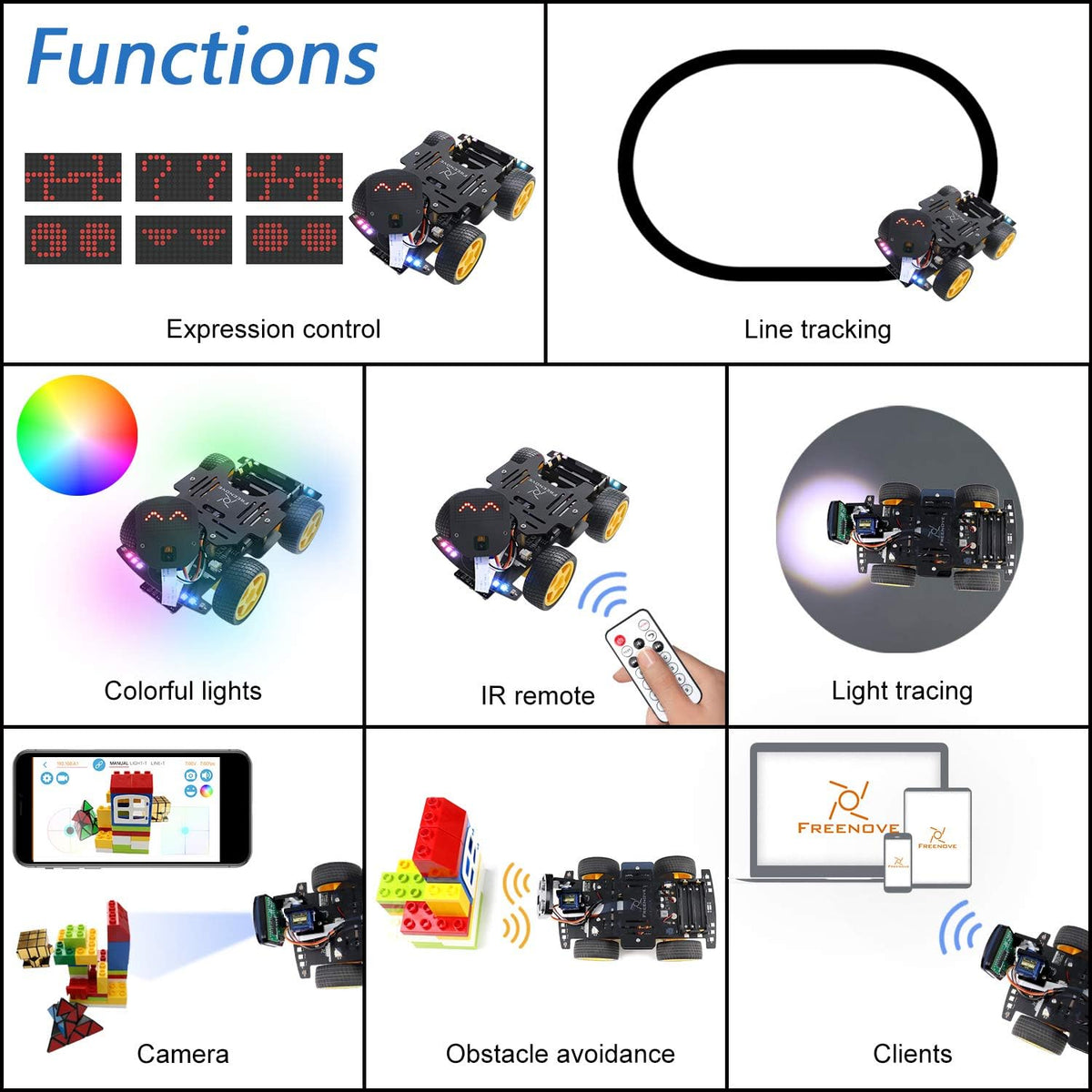 4WD Car Kit for ESP32-WROVER with Camera P73545