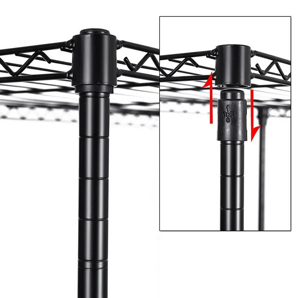 Heavy Duty Rolling Garment Rack Black J661