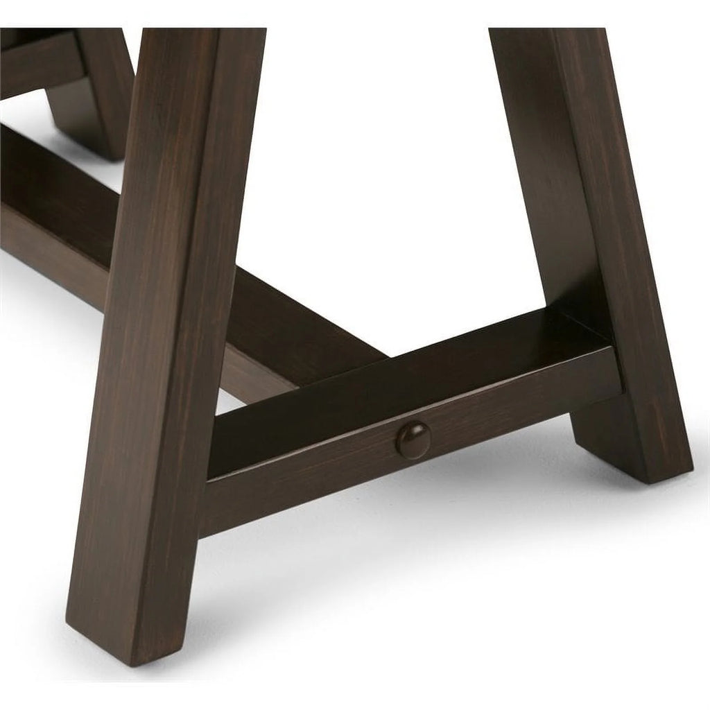 Solid Wood Writing Desk in Dark Chestnut Brown U5560