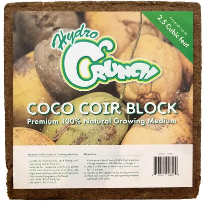 Coco Coir Block 2.5 Cubic Ft Block (2-Pack), Brown O77564