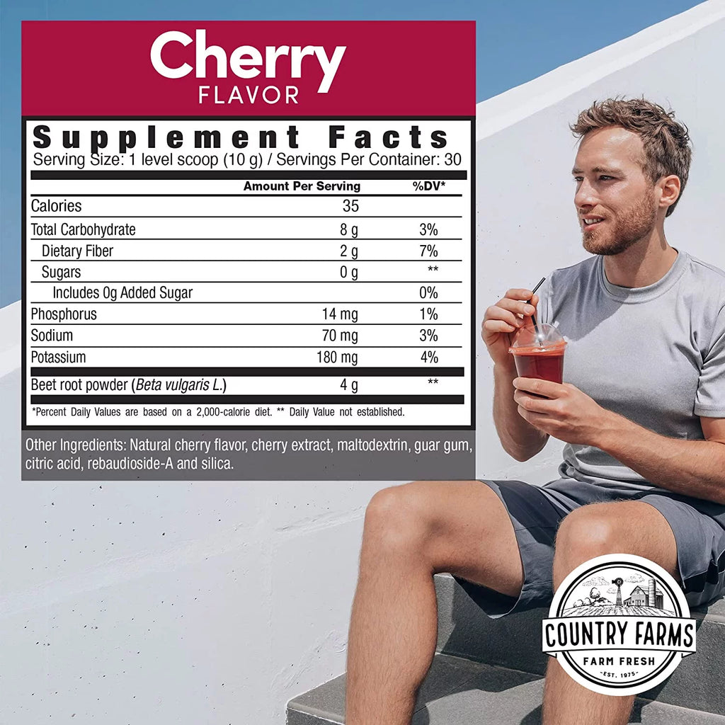Cherry Flavor Wholefood Beet Extract Superfood, 30 Servings V776268
