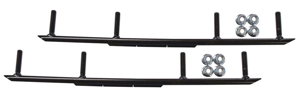 Orange MTX Snowmobile Skis with 6" Round Bars Complete Kit Q7882