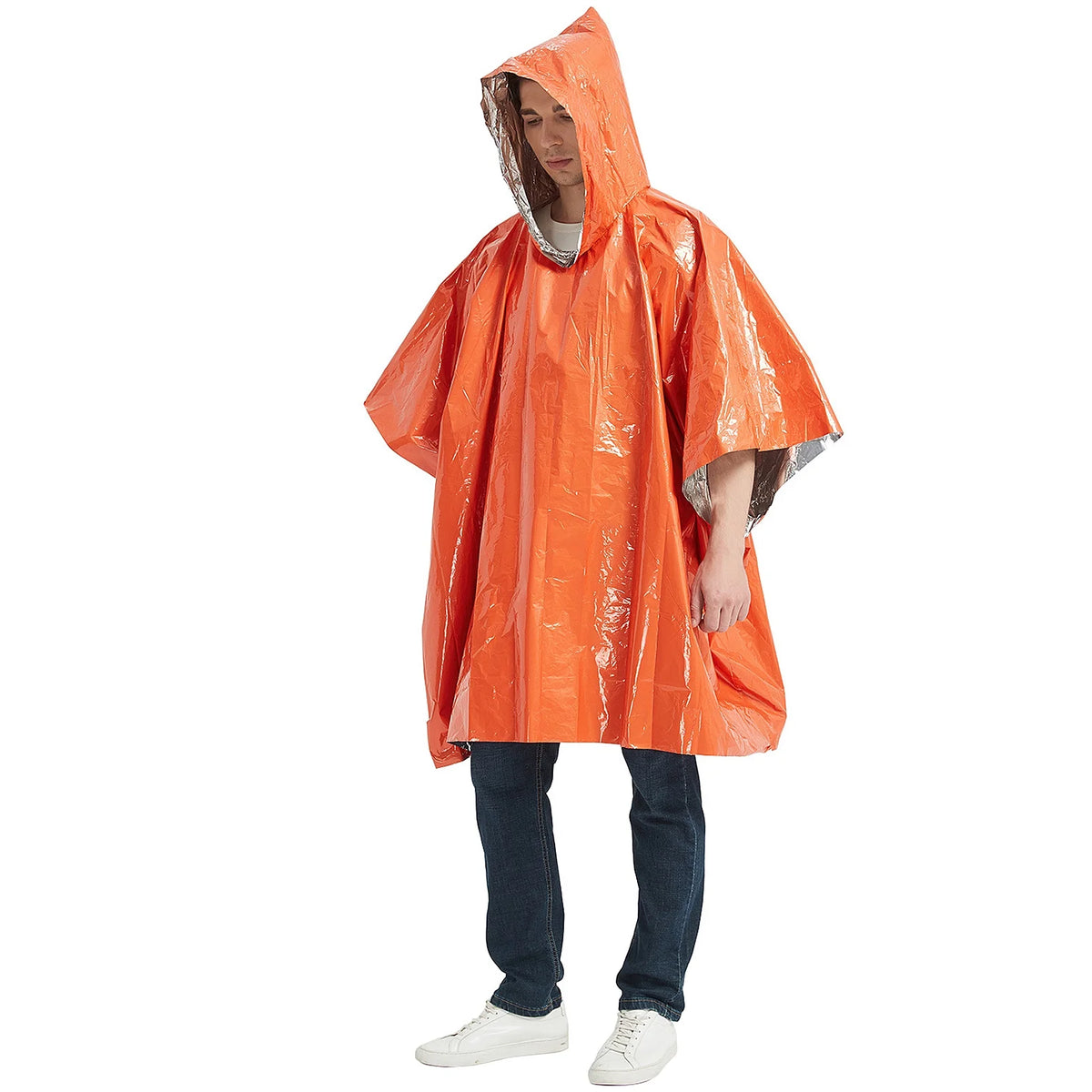 Waterproof Thermal Poncho Raincoat with Sleeping Bag and Tent Shelter F75352