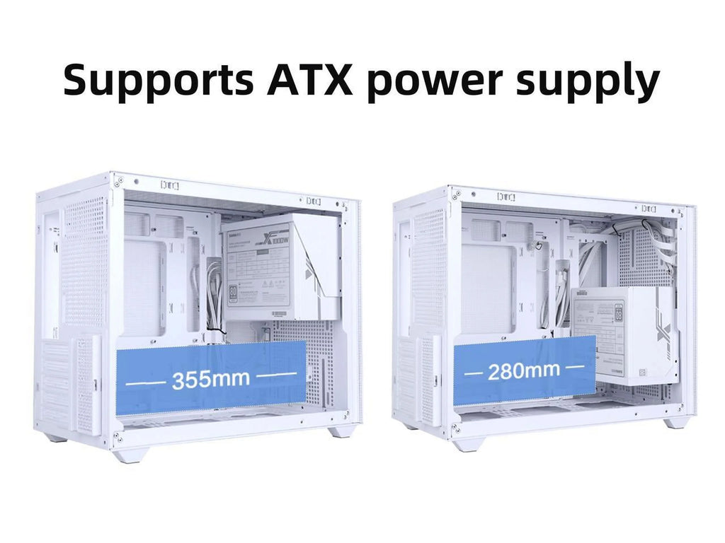 Mini Micro ATX Tower Computer Case with Tempered Glass Side D804