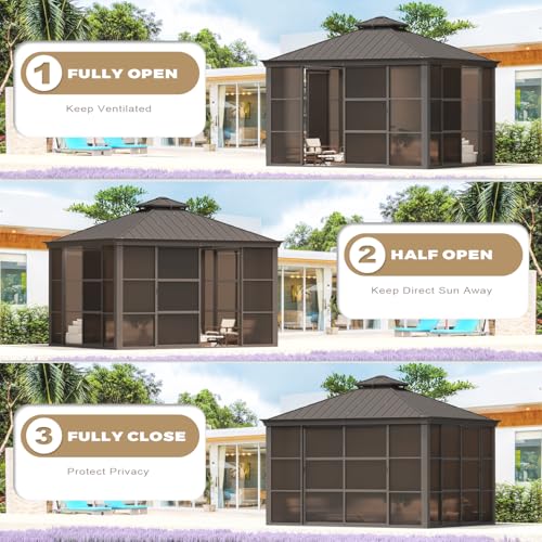 12' x 15' Aluminum Frame Polycarbonate Roof Sunroom F919741