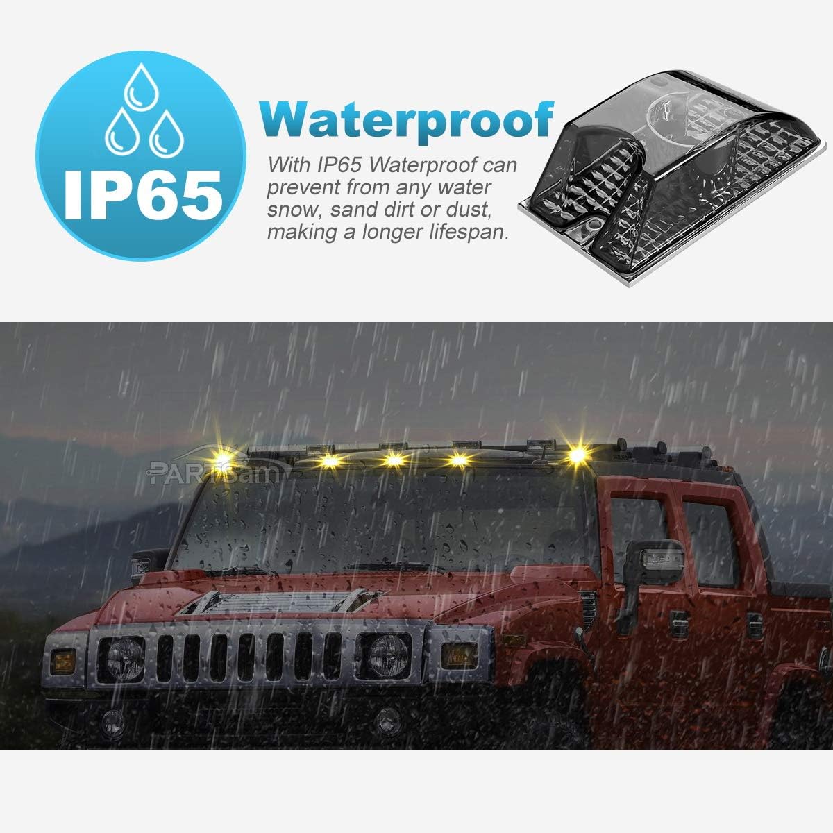 Smoked Housing Cab Roof Lights with T10 Halogen Bulbs Z9308