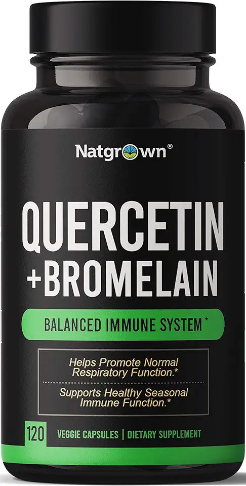 Quercetin with Bromelain Supplement Complex 120 Capsules O9880