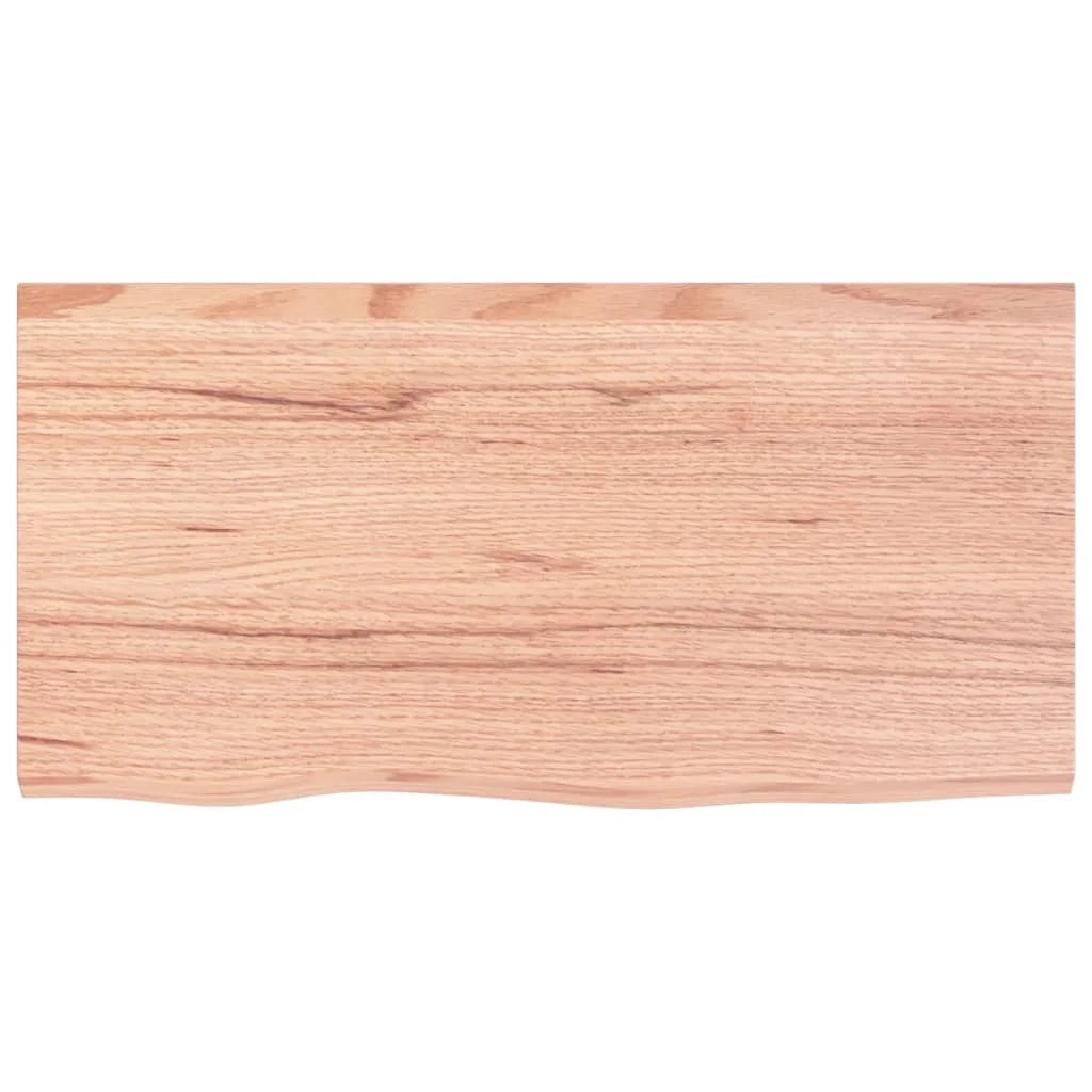 Light Brown Solid Oak Wood Wall Shelf 31.5x15.7x1.6 Q656025