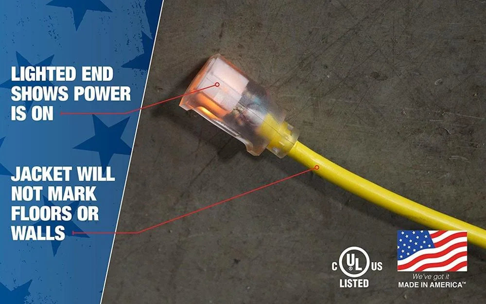 50' Yellow Extension Cord Z1327