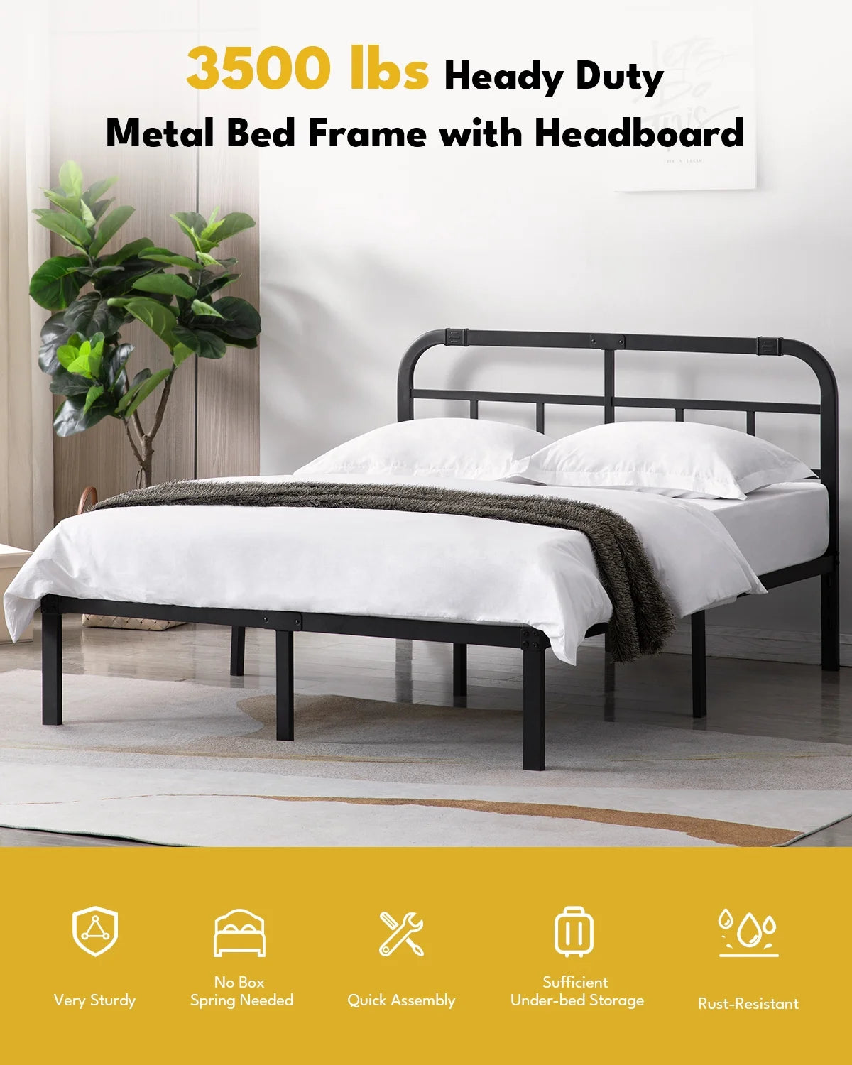 14 inch Queen Bed Frame with Headboard C963277