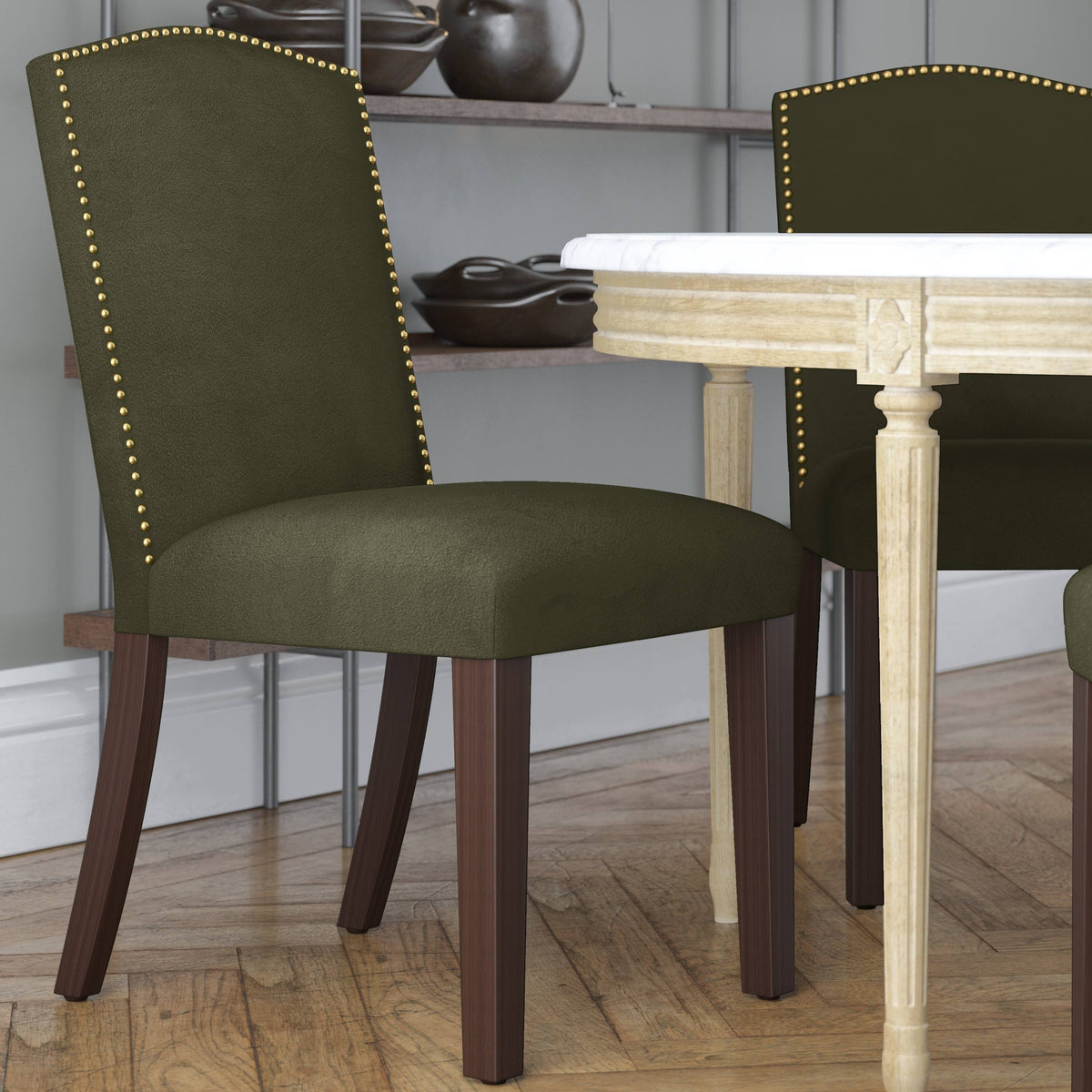 Regal Velvet Moss Dining Chair Y502849