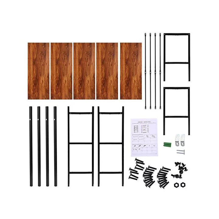 5-Tier Wood and Metal Bookshelf J3919