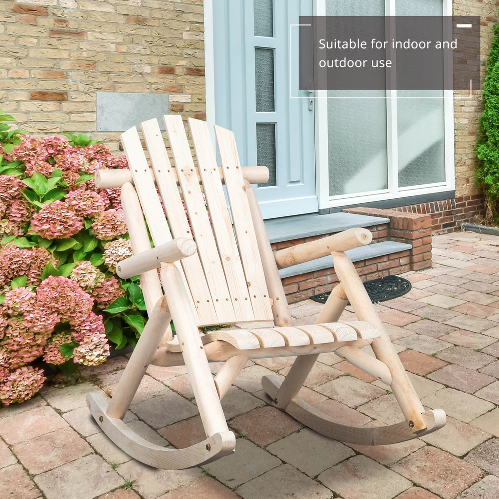 Fir Wood Rocking Chair W82393