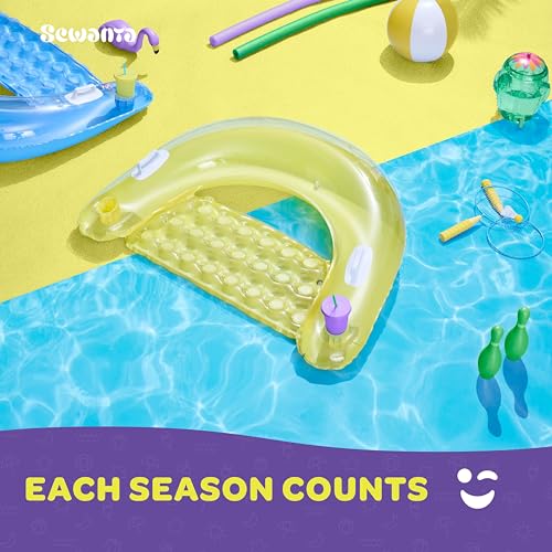 Inflatable Pool Float Chair with Cup Holders & Handles R3820