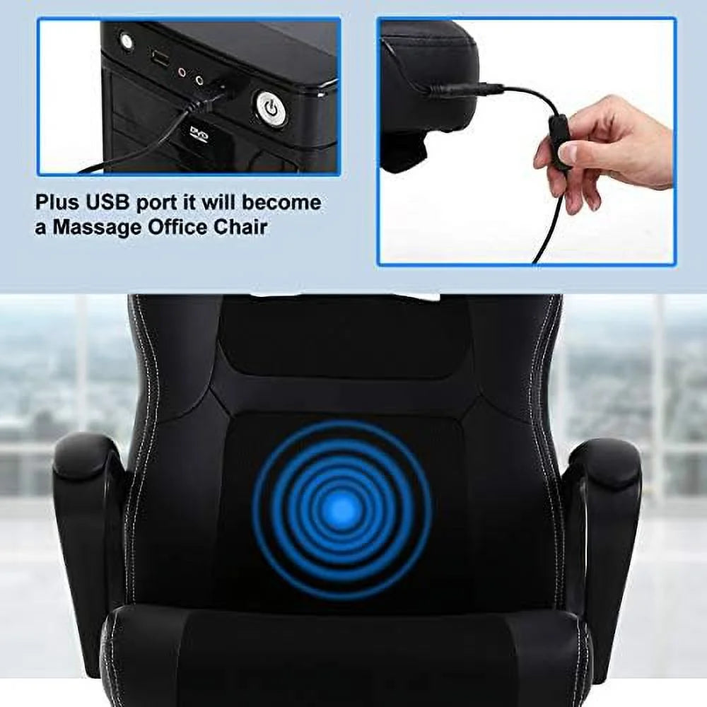 Ergonomic High Back Massage PU Leather Office Chair with Lumbar Support R936