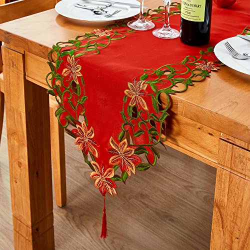 Embroidered Christmas Table Runner 15x69 Inch A314372