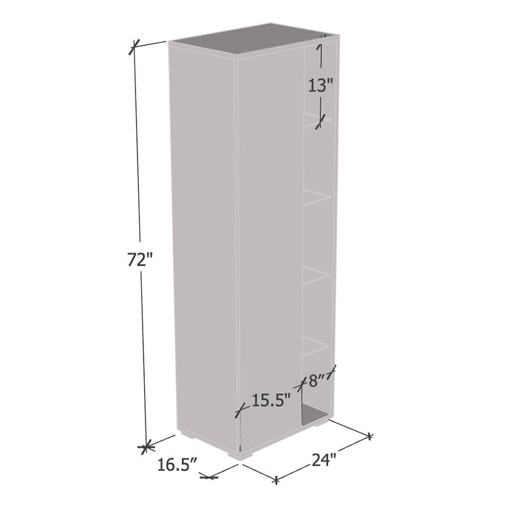 Gray Bookcase O5918
