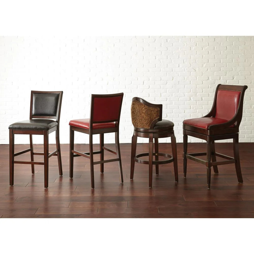 Brown Wood Bar Stool Set of 2 K8904
