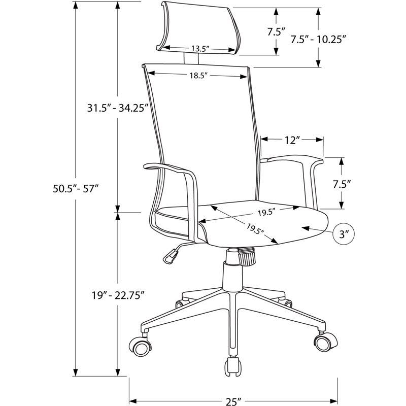 Black High Back Executive Office Chair E8157