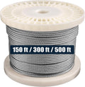1/8 316 Stainless Steel Wire Rope Aircraft Cable 500 Feet 7x7 X138595