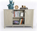 Mid Century Entryway Cabinet with Door Storage Grey Y6956