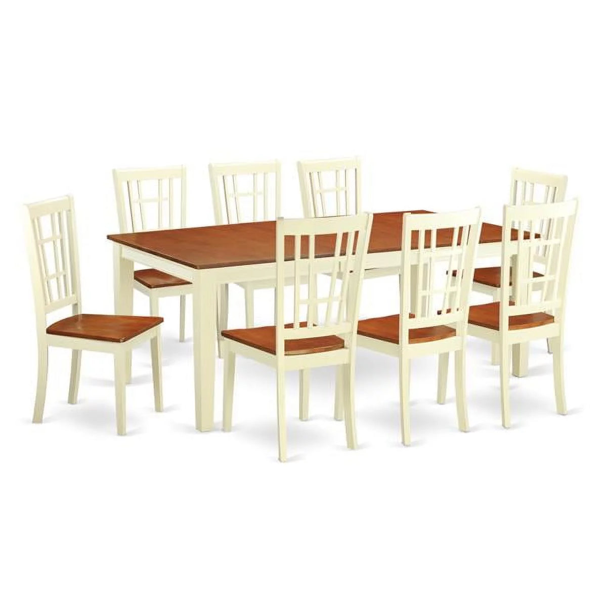 9 Piece Dining Room Set with 8 Table & 8 Chairs J7079