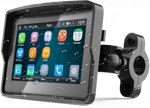 5" Motorcycle GPS Navigation System with Touchscreen J601035