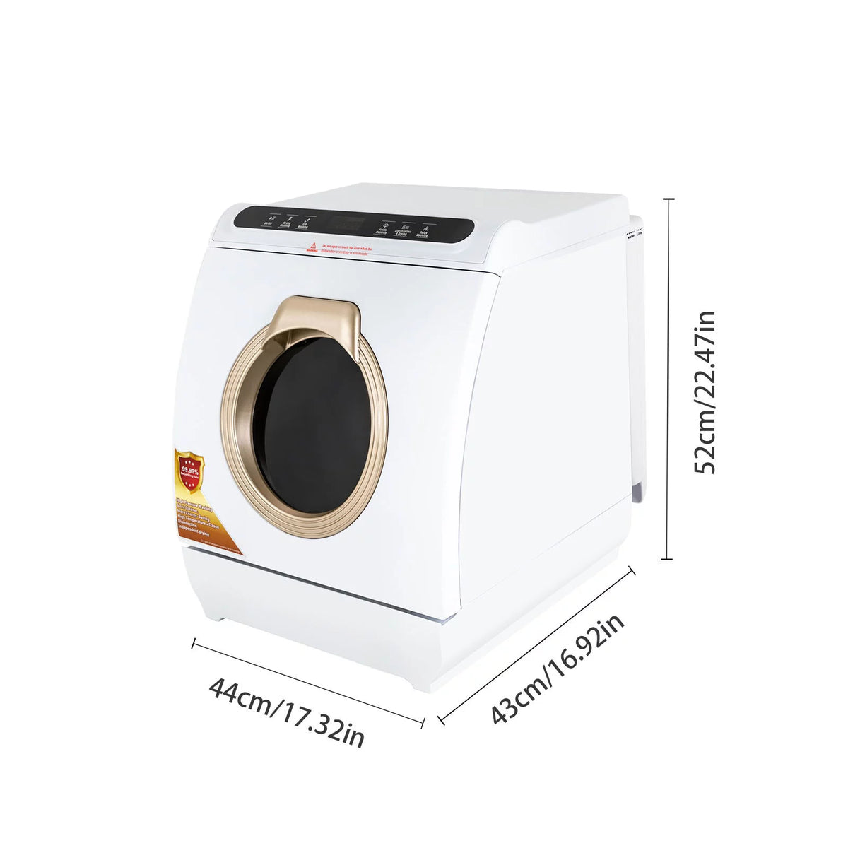 Portable Countertop Dishwasher with 7L Built-in Water Tank and 5 Programs L2071