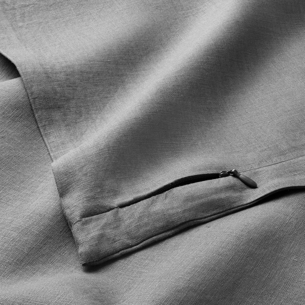 Linen Duvet & Sham Set Dark Gray F692