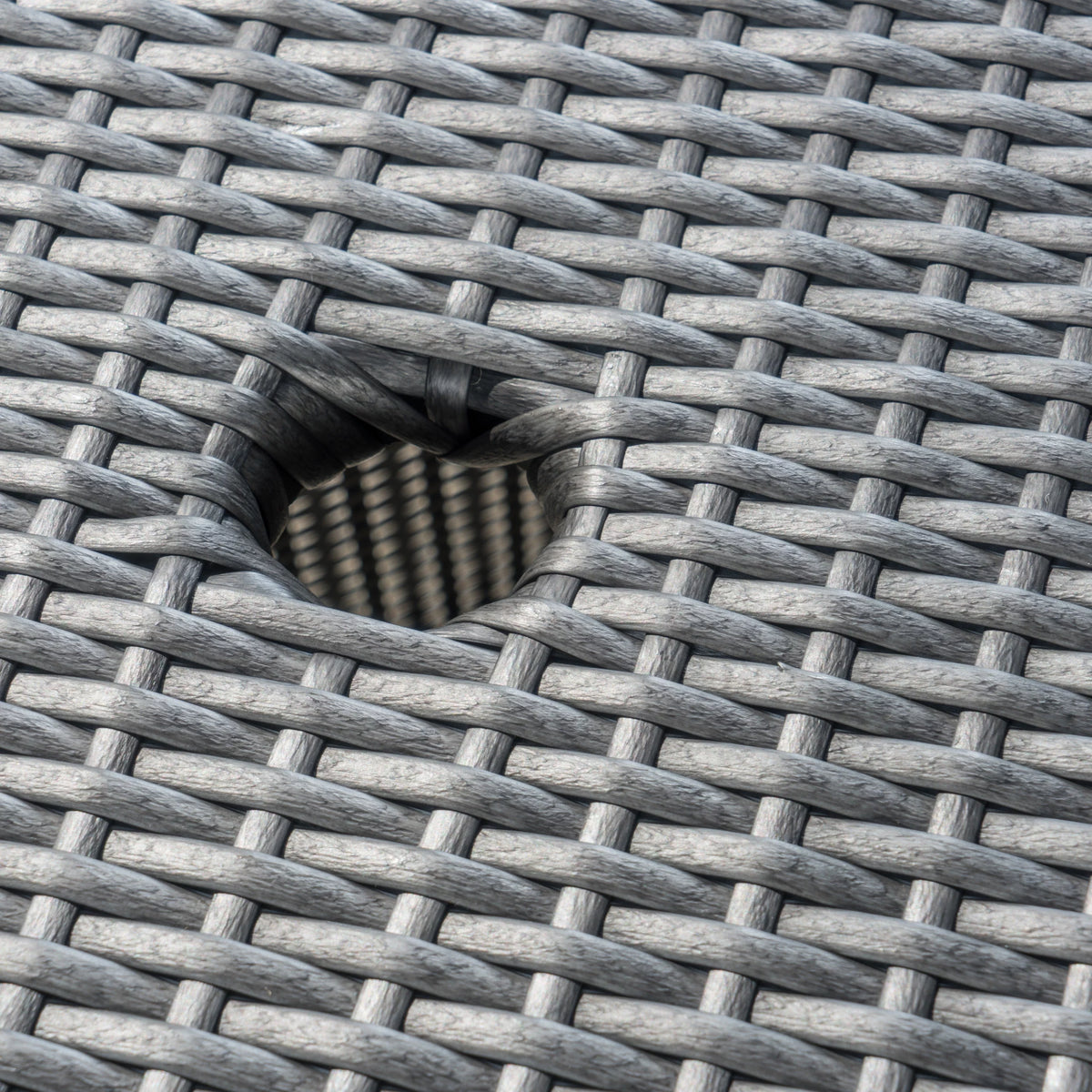 Grey Wicker Round Dining Table P8494