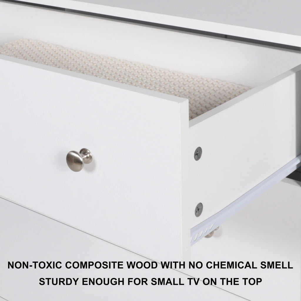 White 5 Drawer Dresser E616847