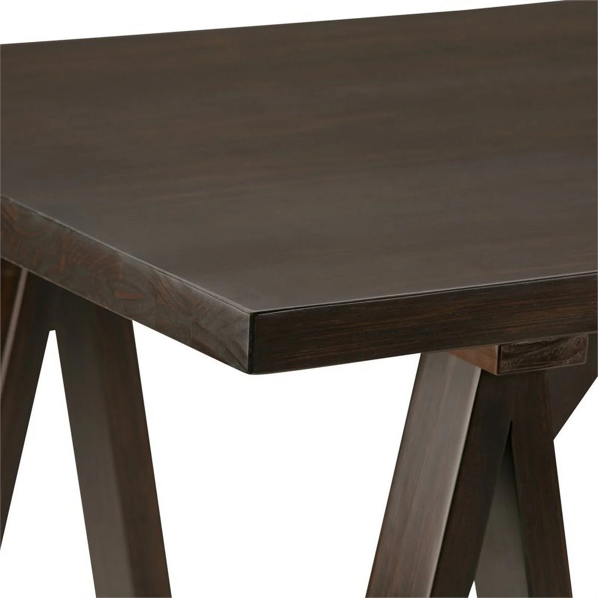 Solid Wood Writing Desk in Dark Chestnut Brown U5560
