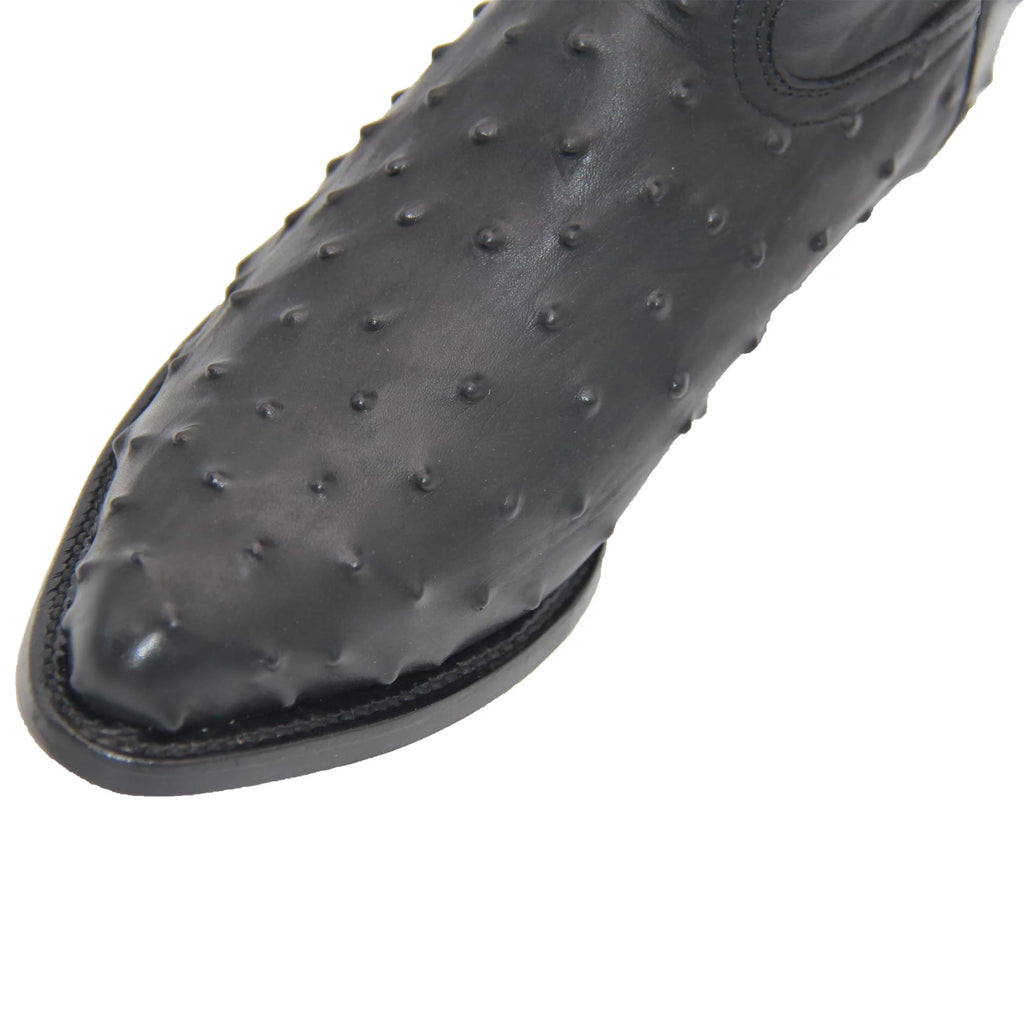 Leather Ostrich Quill Print Cowboy Boot O51228