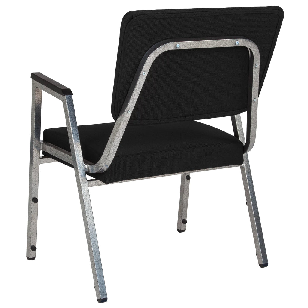 4 Pack Black Antimicrobial Fabric Bariatric Medical Reception Arm Chair D117