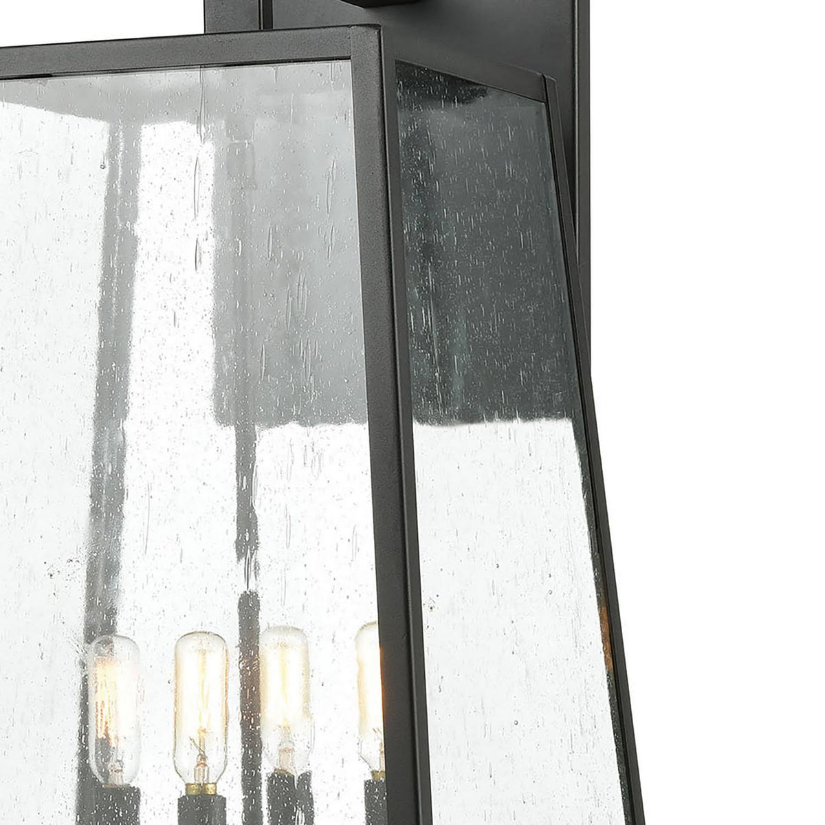 4-Light Charcoal Sconce with Seedy Glass M45207