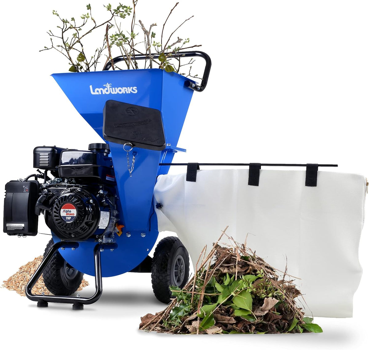 7HP 3 in 1 Wood Chipper Shredder Mulcher Q57149