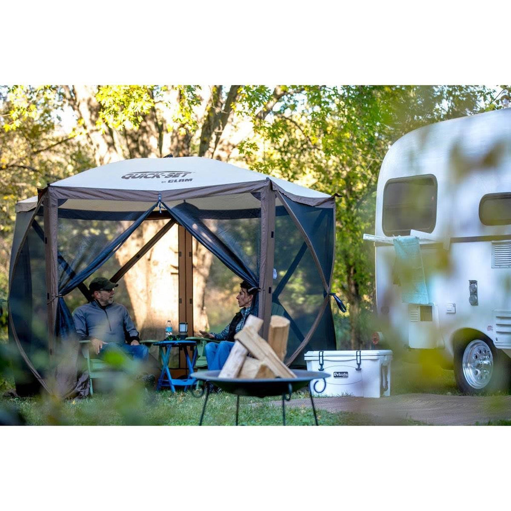 Portable Outdoor Gazebo Canopy Shelter Brown 2 Pack F846765