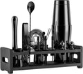 24-Piece Stainless Steel Cocktail Shaker Set with Stand and Velvet Carry Bag O836