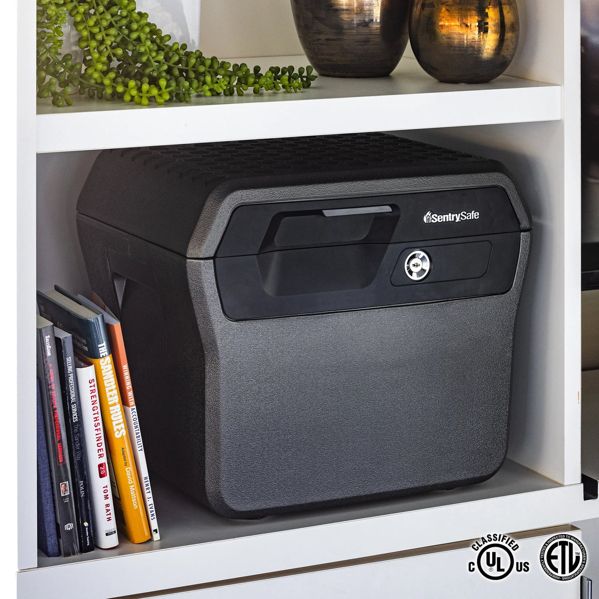 Fire-Resistant Water-Resistant File Safe Box with Key Lock 0.66 Cu. ft. W6970