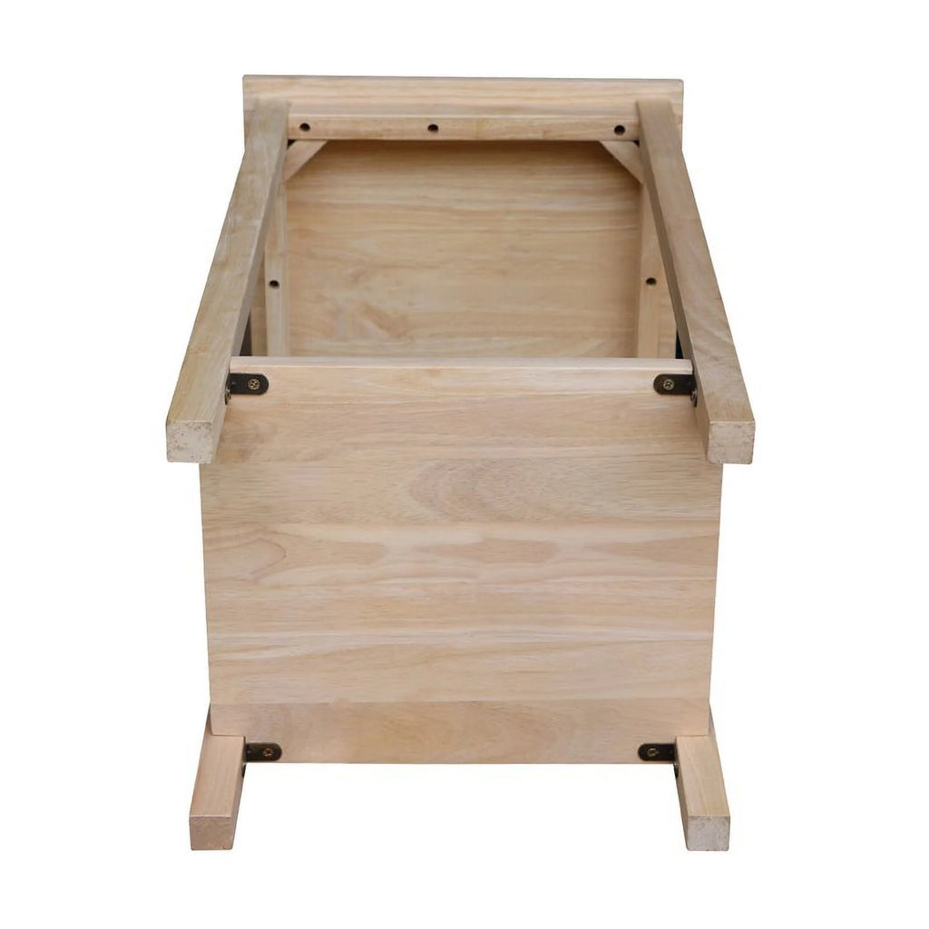 Solid Wood Unfinished Accent Table D7124