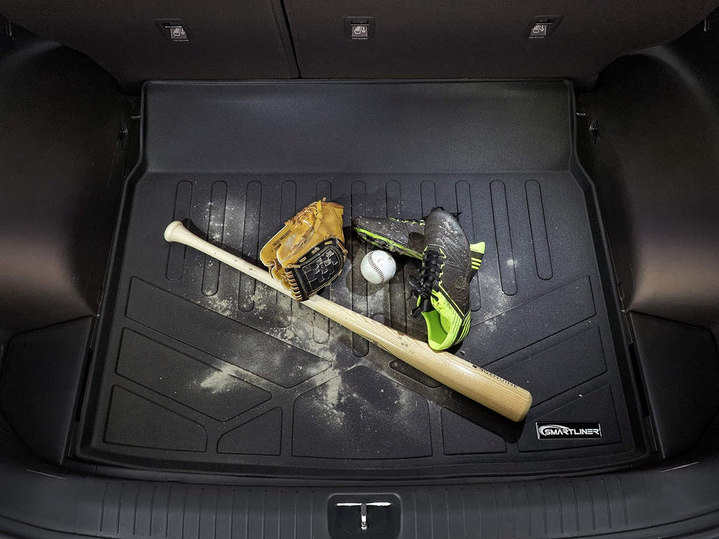 Black Custom Fit Floor Mats 2 Rows and Cargo Liner Trunk Set W673128